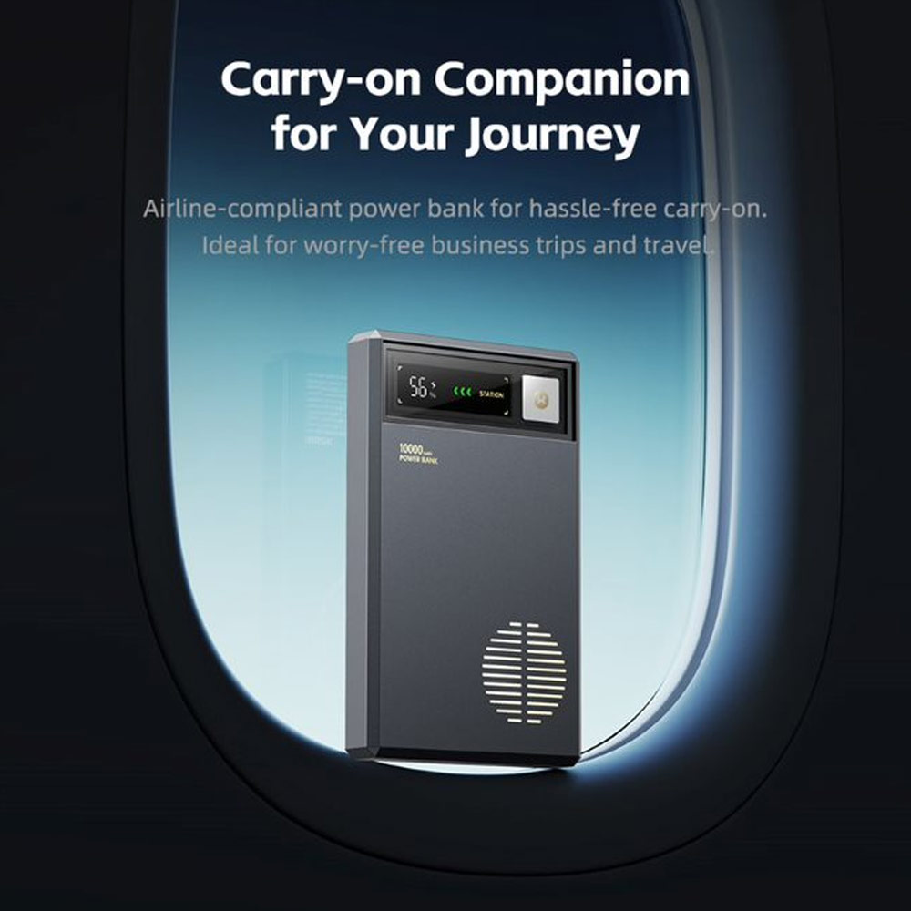 Picture of Rock CCC 3C Certified Power Bank Retro PD20W 15W Magnetic Wireless Charging Fast Charge 10000mAh Travel Portable Small Palm Size Compact Mini Slim Thin Power Bank powerbank (Grey)