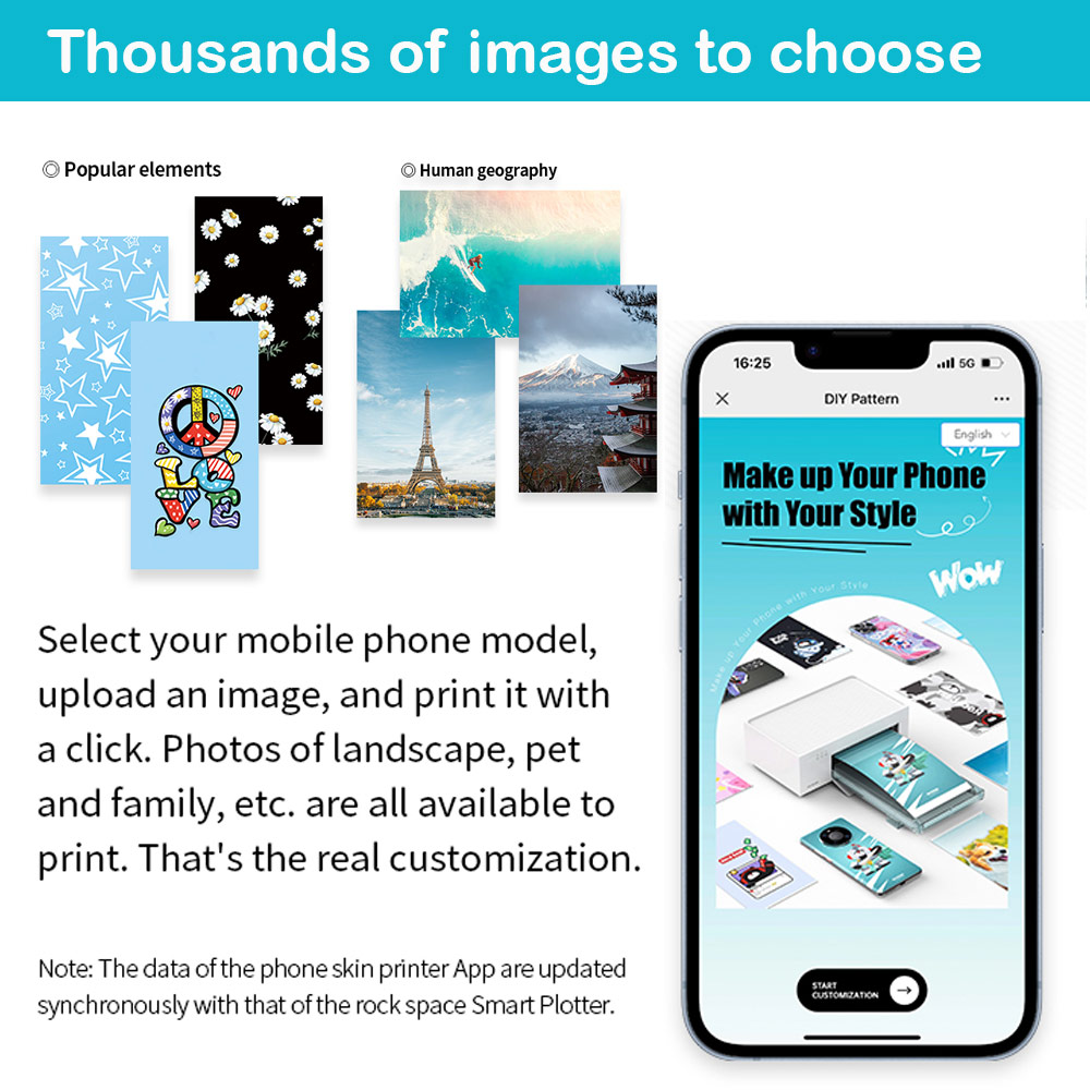 Picture of Rock Space DIY 自定 定制 设计 手机背膜 贴纸 DIY Customize High Quality Print Phone Skin Sticker for Multiple Phone Model with Multiple Photo Images Gallery or with Own Phone Text (Wording Collage)