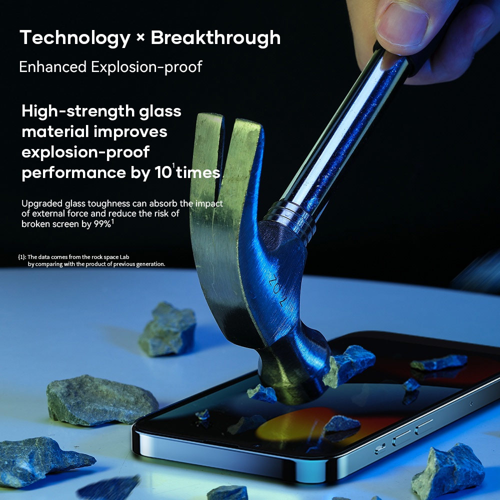 Picture of Apple iPhone 13 Pro Max 6.7  | Rock Space HD Full Coverage Tempered Glass for iPhone 13 Pro Max 6.7 (Privacy Anti View Anti Peep)