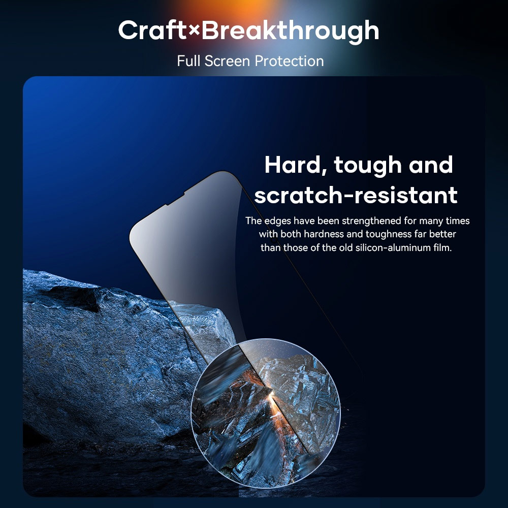 Picture of Apple iPhone 13 Pro Max 6.7  | Rock Space HD Full Coverage Tempered Glass for iPhone 13 Pro Max 6.7 (Privacy Anti View Anti Peep)