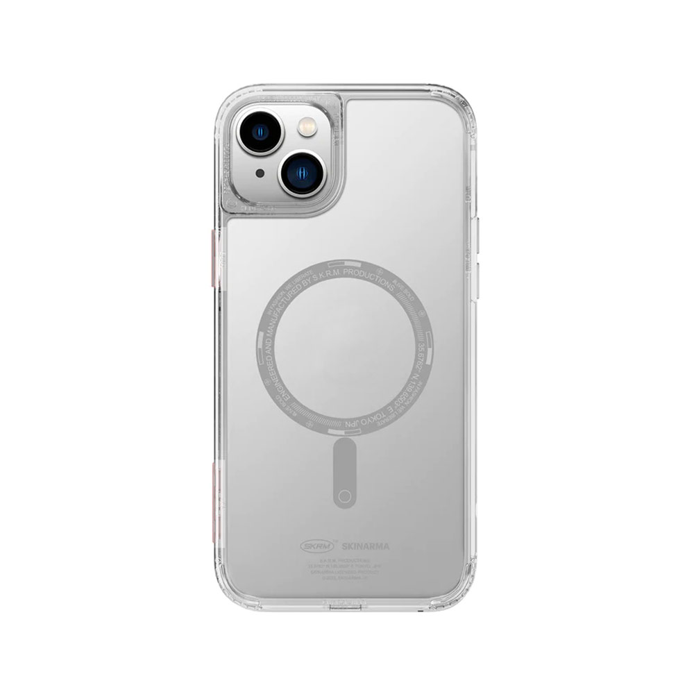 Picture of Apple iPhone 14 6.1 Case | Skinarma Saido MagCharge Series Drop Protection Case with Magsafe Magnetic Charging Compatible for iPhone 14 6.1 (Clear)