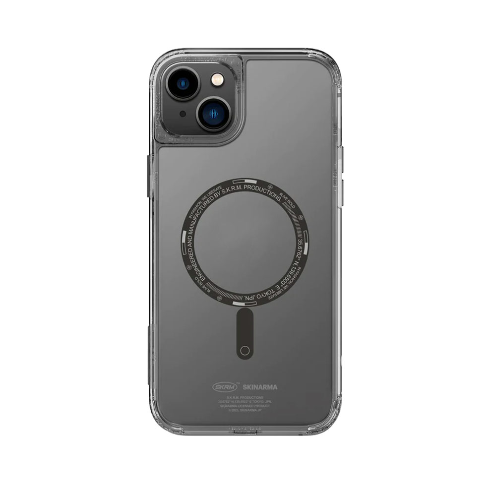Picture of Apple iPhone 14 6.1 Case | Skinarma Saido MagCharge Series Drop Protection Case with Magsafe Magnetic Charging Compatible for iPhone 14 6.1 (Smoke)
