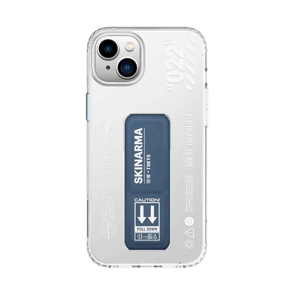 Picture of Apple iPhone 14 6.1 Case | Skinarma Taihi Sora 4 Corners Drop Protection Grip Stand Case for iPhone 14 6.1 (Blue)