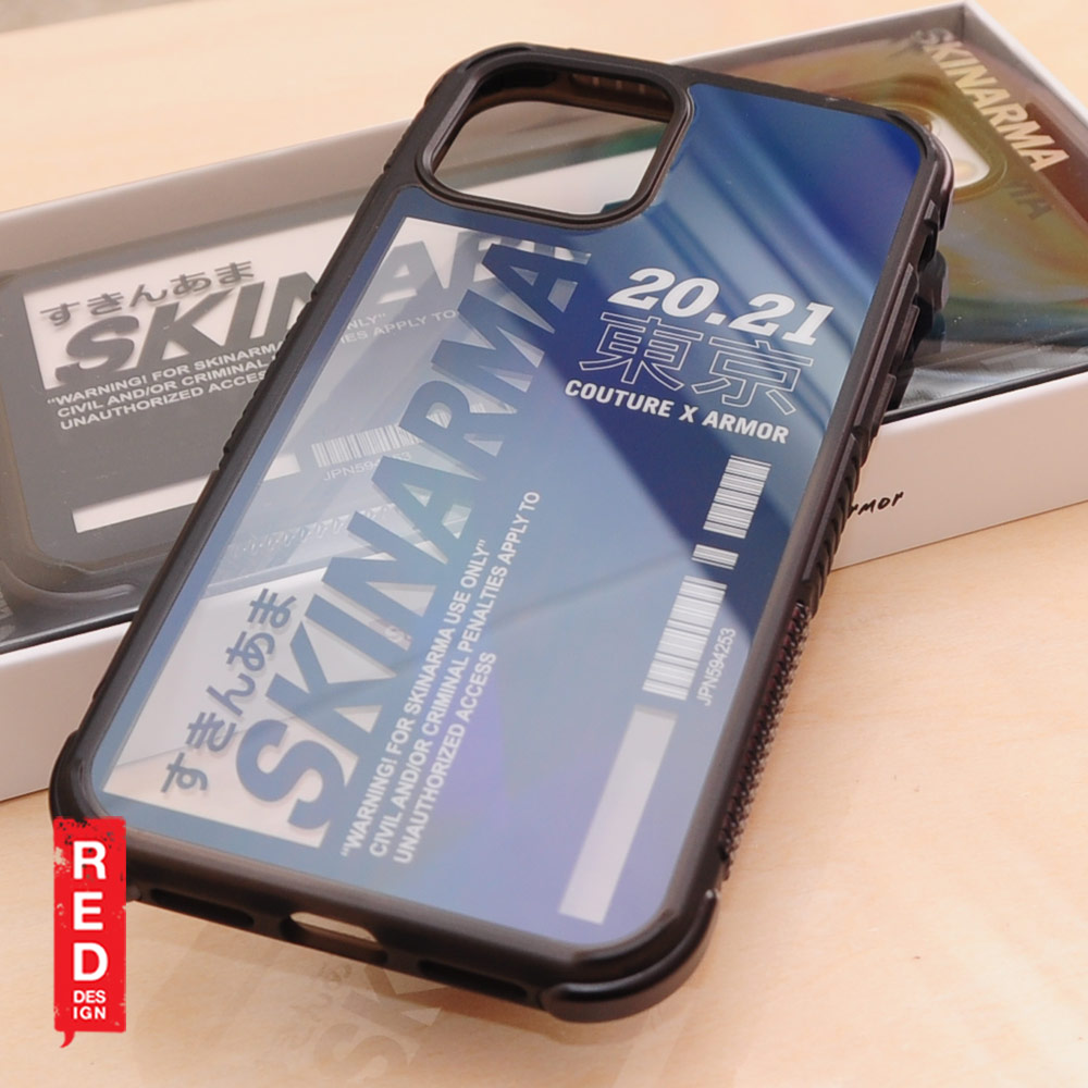 Picture of Apple iPhone 12 6.1 Case | Skinarma Garasu Series Four Corner Drop Protection Case for iPhone 12 iPhone 12 Pro 6.1 (Black)