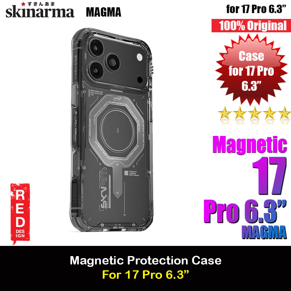 Picture of Skinarma Magma Magcharge Drop Protection Case for iPhone 17 Pro 6.3 (Graphite) Apple iPhone 17 Pro 6.3- Apple iPhone 17 Pro 6.3 Cases, Apple iPhone 17 Pro 6.3 Covers, iPad Cases and a wide selection of Apple iPhone 17 Pro 6.3 Accessories in Malaysia, Sabah, Sarawak and Singapore 