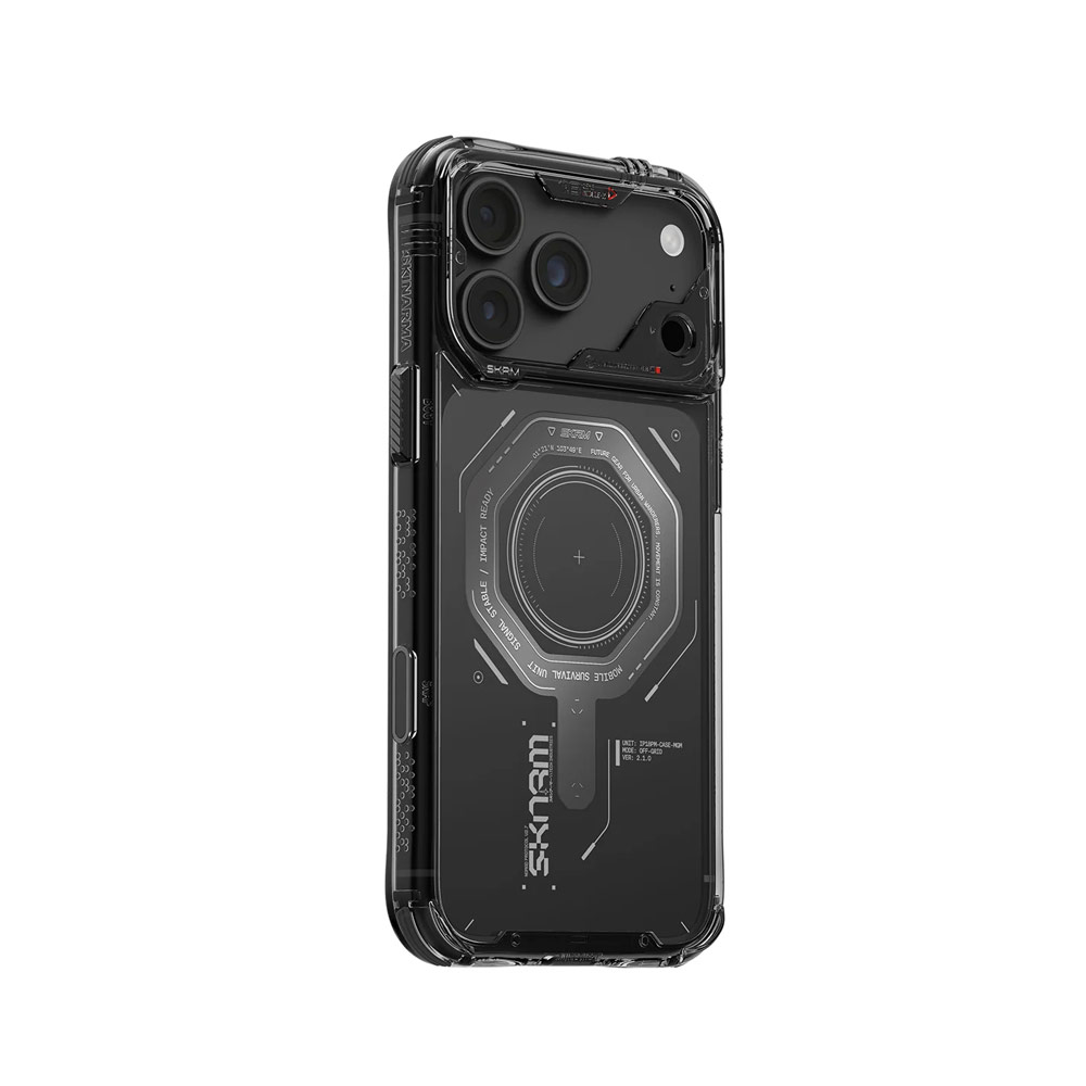 Picture of Apple iPhone 18 Pro Case | Skinarma MAGMA Magnetic Charge Drop Protection Case with Camera Control Button for iPhone 18 Pro 6.3 - Graphite
