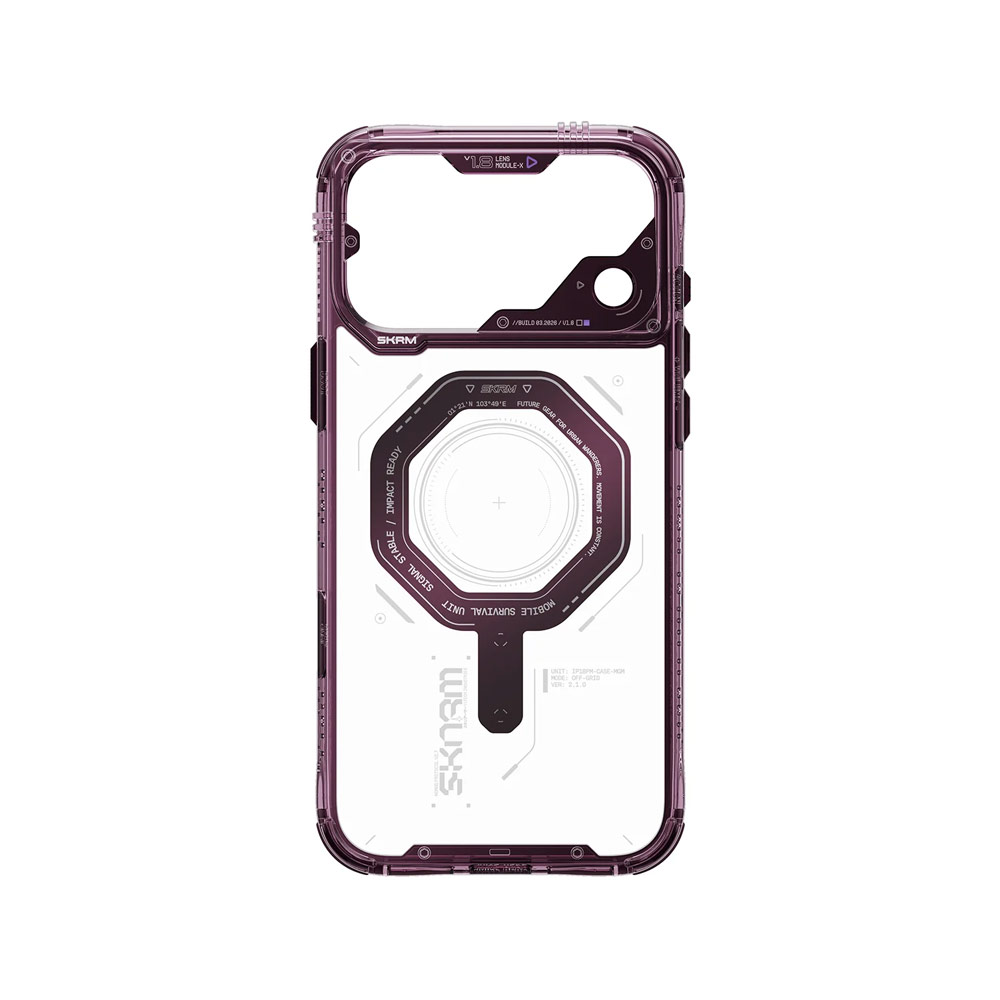 Picture of Apple iPhone 18 Pro Max Case | Skinarma MAGMA Magnetic Charge Drop Protection Case with Camera Control Button for iPhone 18 Pro Max 6.9 - Burgundy