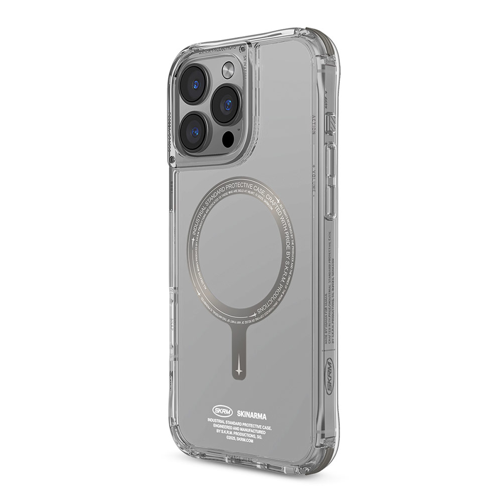 Picture of Apple iPhone 16 Pro Max 6.9 Case | Skinarma Saido Magsafe Series Drop Protection Case Prime Edition for iPhone 16 Pro Max 6.9 (Titanium)