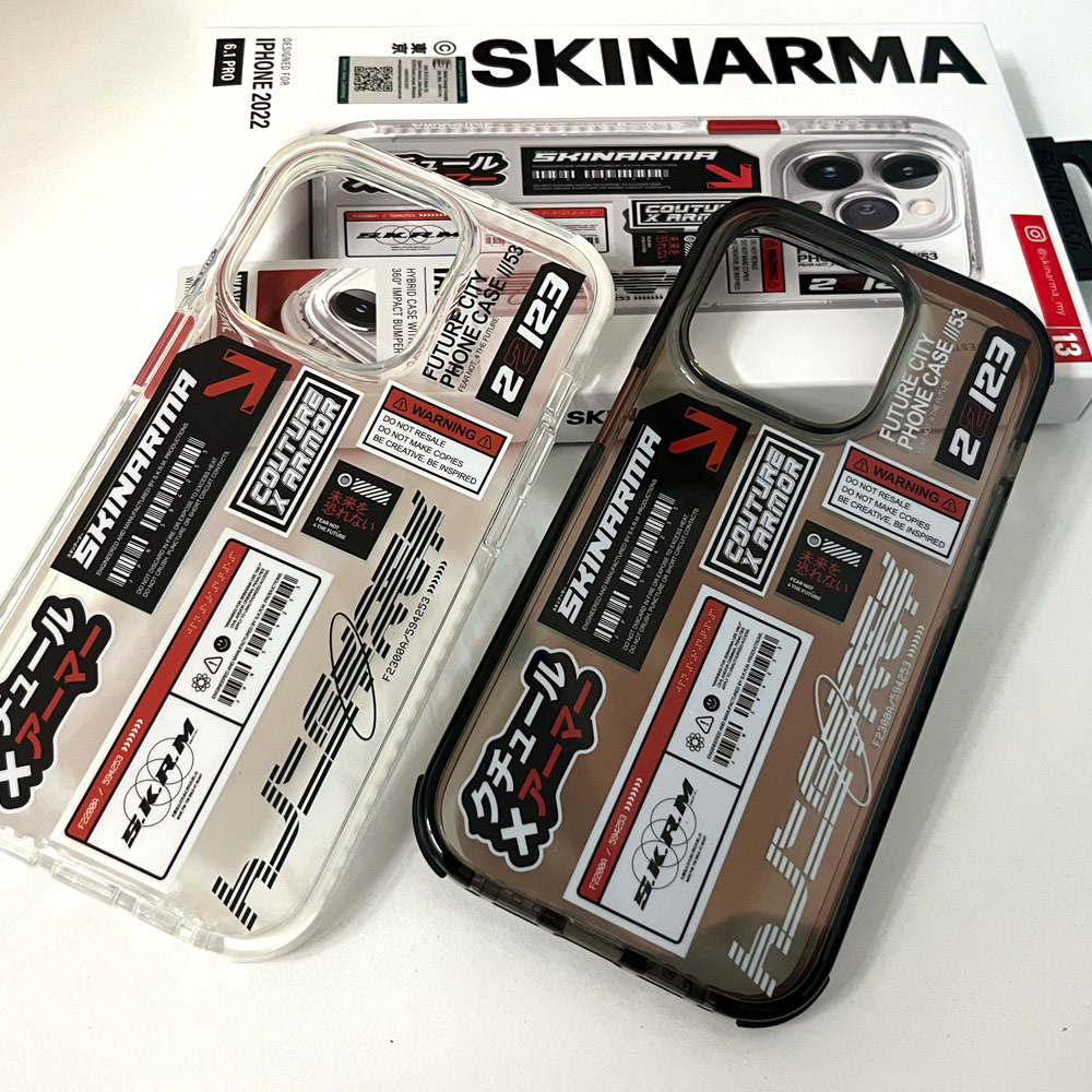Picture of Apple iPhone 14 Plus 6.7 Case | Skinarma Taito Hybrid Waveline Impact Bumper with Enhanced 4 Corners Drop Protection Case for iPhone 14 Plus 6.7 (Smoke)