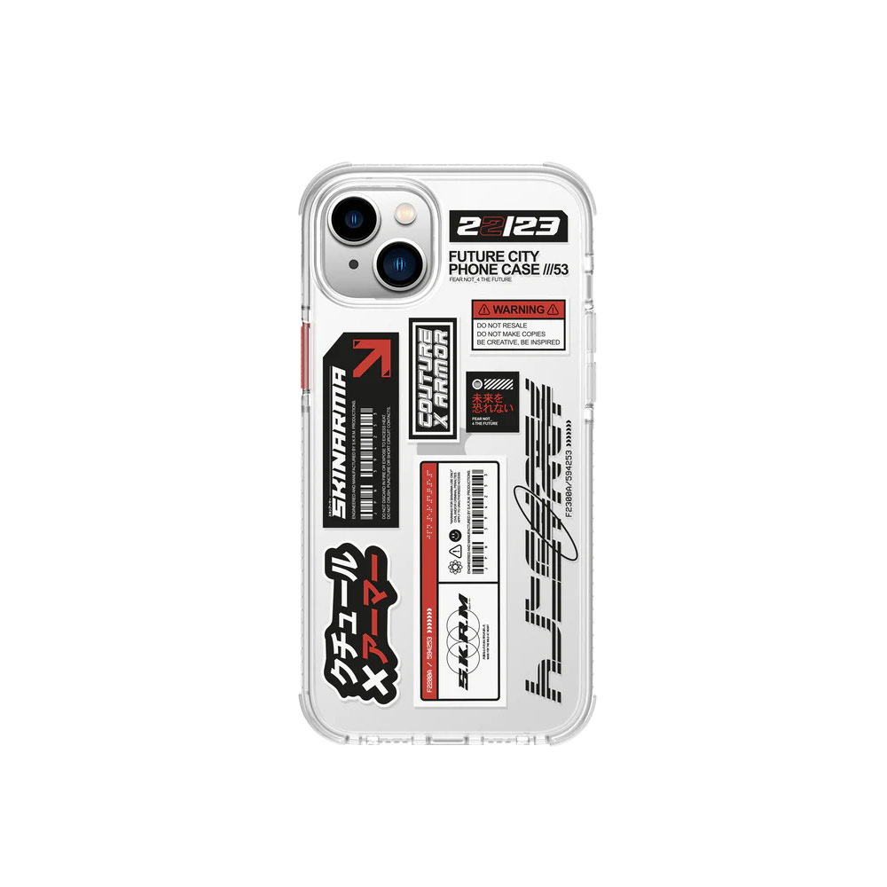 Picture of Apple iPhone 14 Plus 6.7 Case | Skinarma Taito Hybrid Waveline Impact Bumper with Enhanced 4 Corners Drop Protection Case for iPhone 14 Plus 6.7 (Clear)