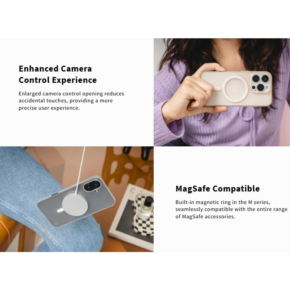 Picture of Apple iPhone 16 Pro Max 6.9 Case | Switcheasy 0.35mm Ultra Slim Thin Msafe Magnetic Compatible Case for  iPhone 16 Pro Max 6.9 (Ash)