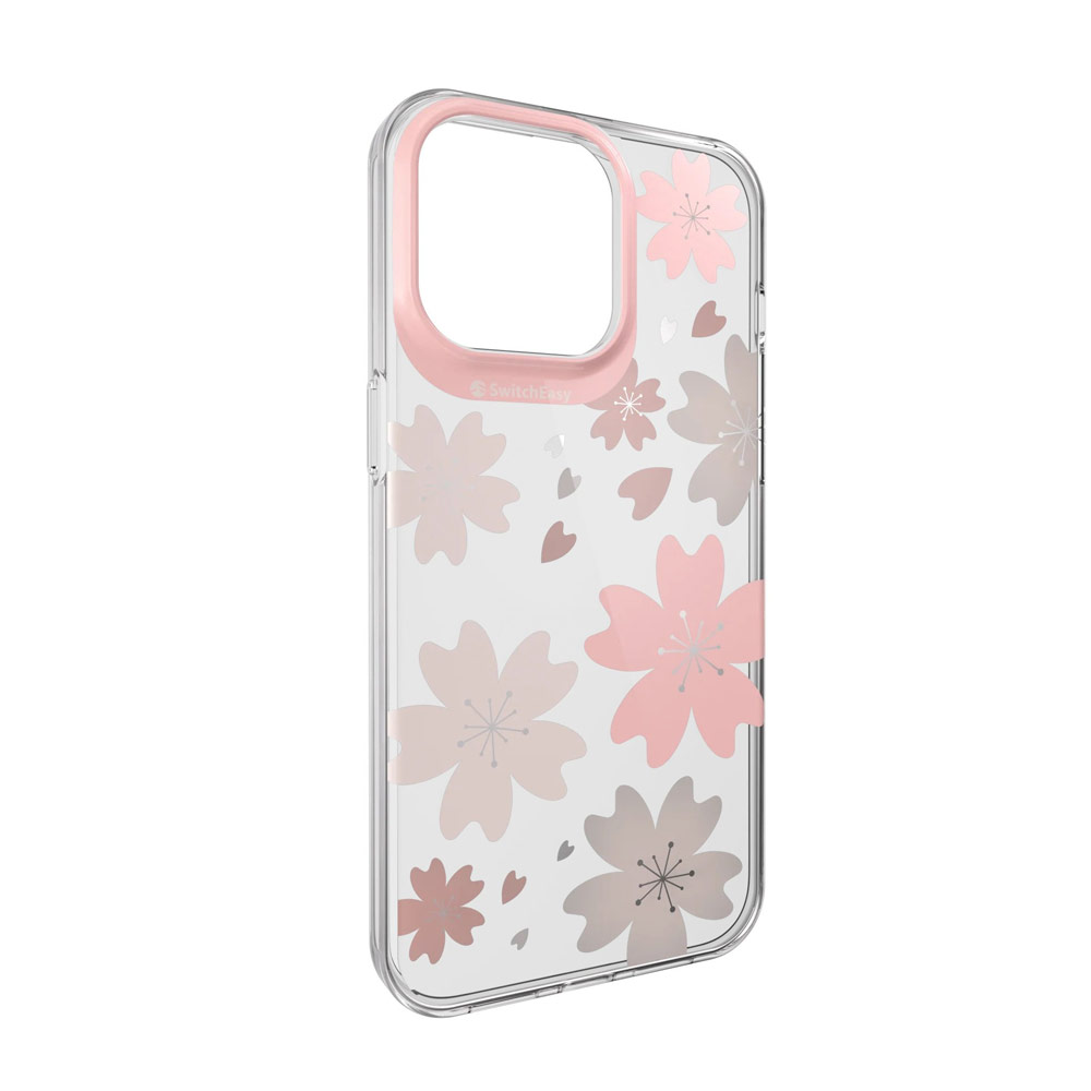 Picture of Apple iPhone 15 Pro 6.1 Case | Switcheasy Artist Double In Mold Decoration Fashionable Case for Apple iPhone 15 Pro 6.1 (Blossom Pink)