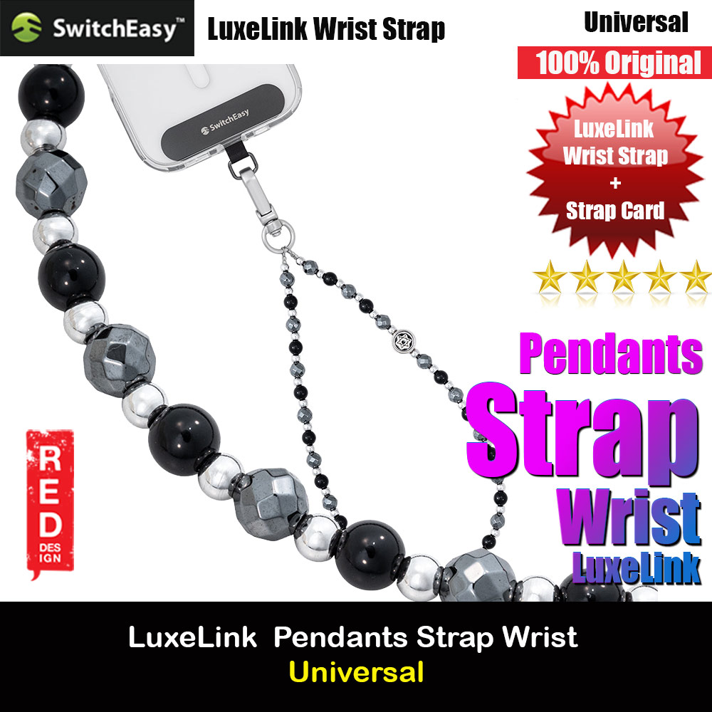 Picture of Switcheasy Luxe Pendan Wrist Strap Strap Card Phone Lanyard for any closed-bottom phone case (Obsidian Night) Red Design- Red Design Cases, Red Design Covers, iPad Cases and a wide selection of Red Design Accessories in Malaysia, Sabah, Sarawak and Singapore 