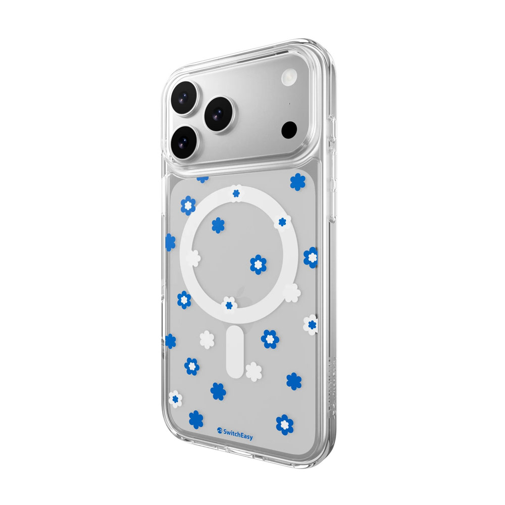 Picture of Apple iPhone 17 Pro Max 6.9 Case | Switcheasy Style M Pattern Fashionable Magsafe Compatible Case for iPhone 17 Pro Max 6.9 (Blue)