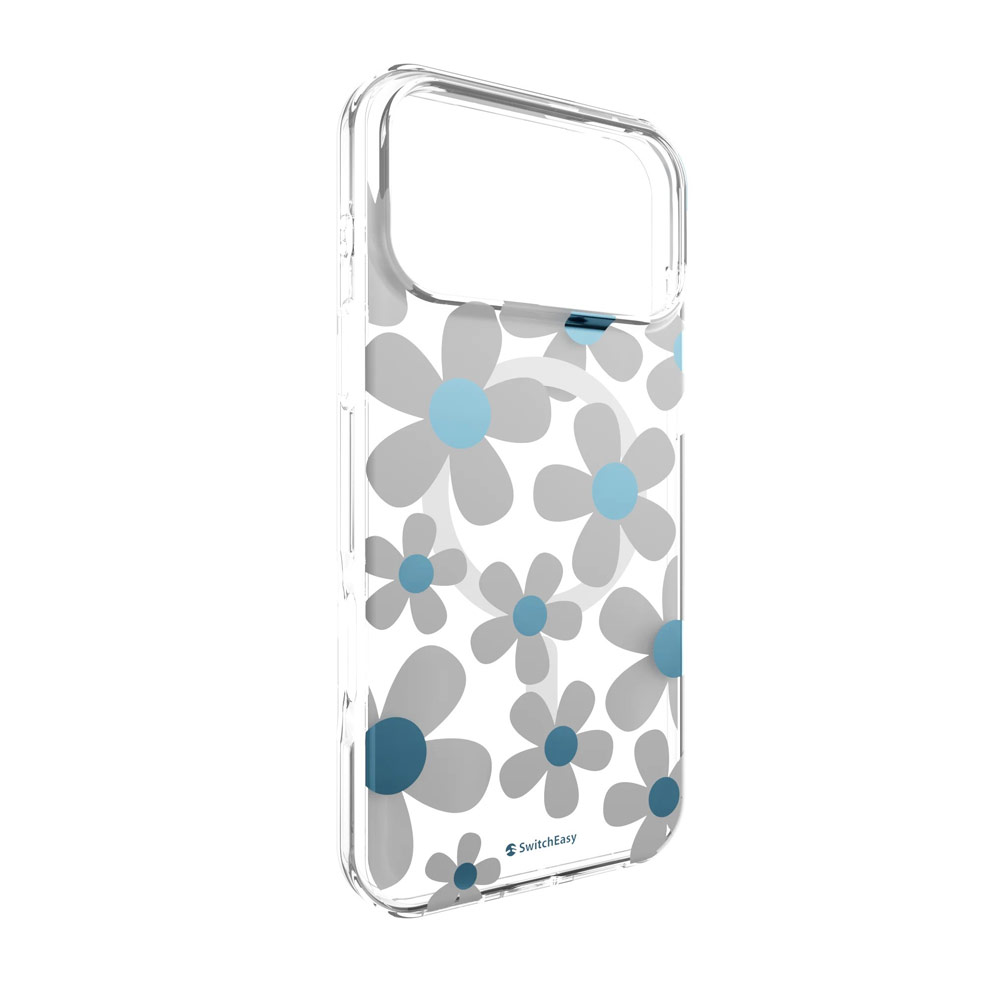 Picture of Apple iPhone 17 Pro Max 6.9 Case | Switcheasy FleurM M 3D Flower Fashionable Magsafe Compatible Case for iPhone 17 Pro Max 6.9 (Blue Gray)