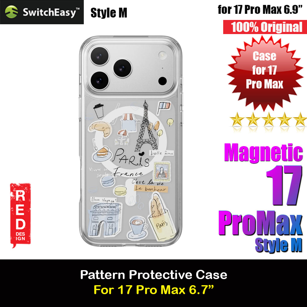 Picture of Switcheasy Style M Travel City Fashionable Magsafe Compatible Case for iPhone 17 Pro Max 6.9 (Paris) Apple iPhone 17 Pro Max 6.9- Apple iPhone 17 Pro Max 6.9 Cases, Apple iPhone 17 Pro Max 6.9 Covers, iPad Cases and a wide selection of Apple iPhone 17 Pro Max 6.9 Accessories in Malaysia, Sabah, Sarawak and Singapore 