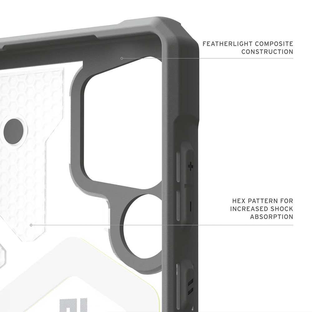 Picture of Samsung Galaxy S25 Ultra Case | UAG Pathfinder Magsafe Compatible Drop Proof Clear Case for Galaxy S25 Ultra (Active Neon with Strap )