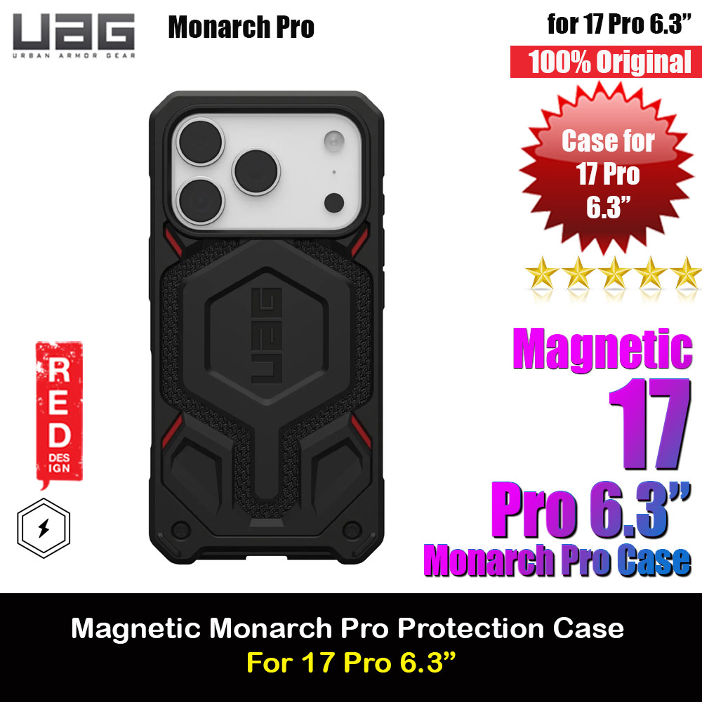 Picture of UAG Monarch Pro Kevlar Magsafe Compatible Drop Proof Case for iPhone 17 Pro 6.3 (Kevlar Black) Apple iPhone 17 Pro 6.3- Apple iPhone 17 Pro 6.3 Cases, Apple iPhone 17 Pro 6.3 Covers, iPad Cases and a wide selection of Apple iPhone 17 Pro 6.3 Accessories in Malaysia, Sabah, Sarawak and Singapore 