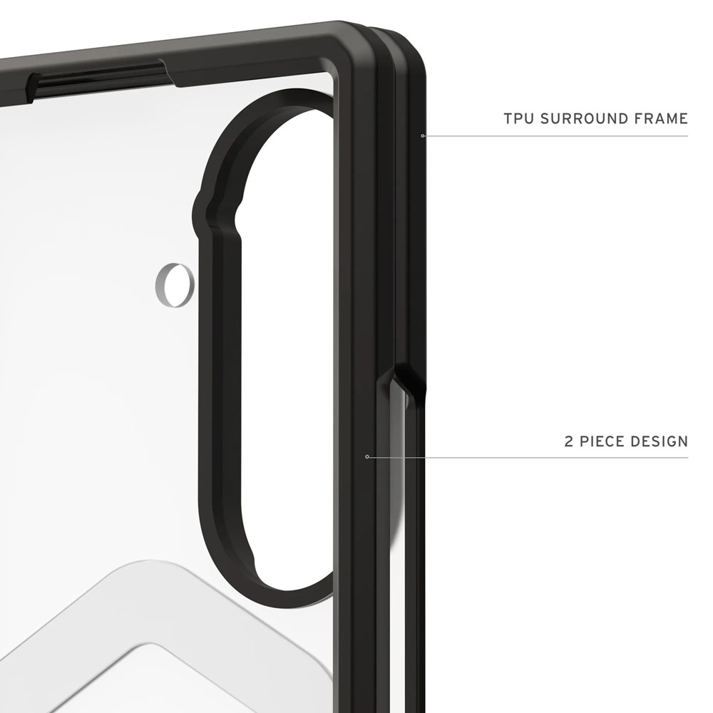 Picture of Samsung Galaxy Z Fold 7 Case | UAG Galaxy Z Fold 7 Case Mouve Slim Lightwight Protection Magnetic Case Cover Casing with Camera Protection Bezel Design (Ice)