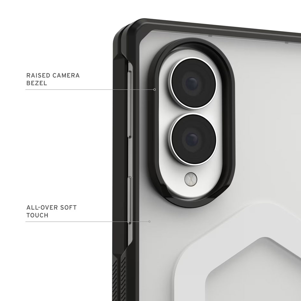 Picture of Samsung Galaxy Z Fold 8 Case | UAG Galaxy Z Fold 8 Case Mouve Slim Lightwight Protection Magnetic Case Cover Casing with Camera Protection Bezel Design (Ice)