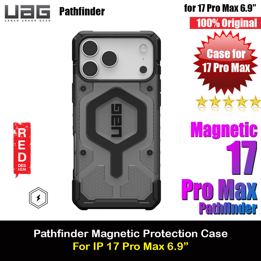 Picture of UAG Pathfinder Magsafe Compatible Drop Proof Clear Case for iPhone 17 Pro Max 6.9 (Ash Black) Apple iPhone 17 Pro Max 6.9- Apple iPhone 17 Pro Max 6.9 Cases, Apple iPhone 17 Pro Max 6.9 Covers, iPad Cases and a wide selection of Apple iPhone 17 Pro Max 6.9 Accessories in Malaysia, Sabah, Sarawak and Singapore 