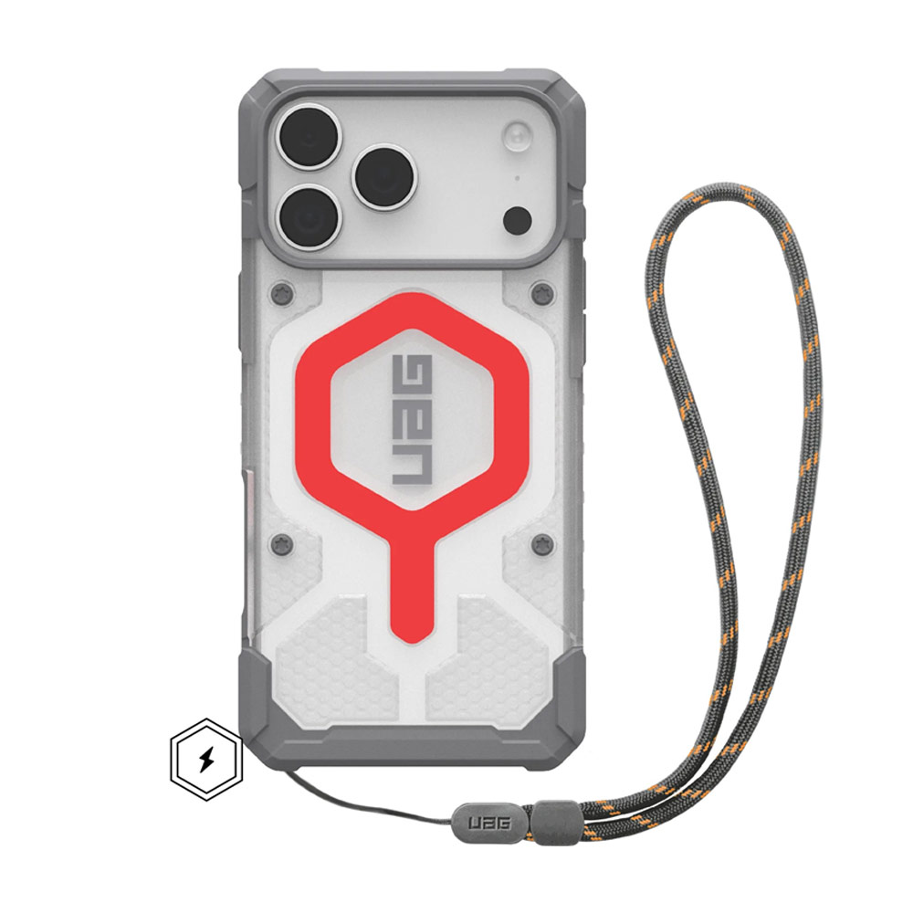 Picture of Apple iPhone 17 Pro Max 6.9 Case | UAG Pathfinder Magsafe Compatible Drop Proof Clear Case with Lanyard for iPhone 17 Pro Max 6.9 (Active Lava)