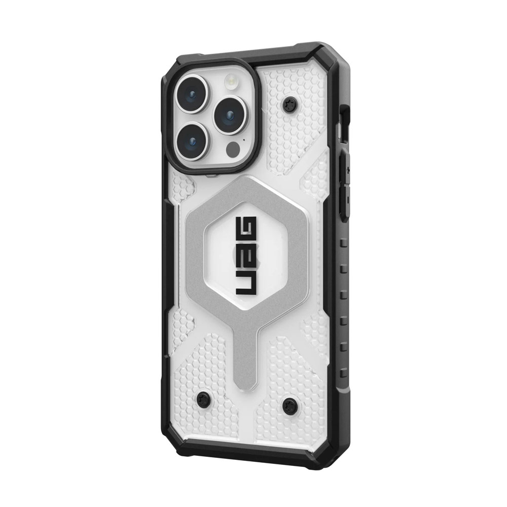 Picture of Apple iPhone 15 Pro Max 6.7 Case | UAG Pathfinder Magsafe Compatible Drop Proof Transparent Clear Case for iPhone 15 Pro Max 6.7 (Ice)