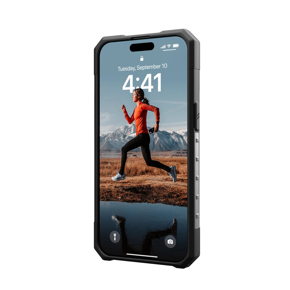 Picture of Apple iPhone 15 Pro 6.1 Case | UAG Plasma Drop Proof Shock Impact Resistant Transparent Clear Case for iPhone 15 Pro 6.1 (Ash)