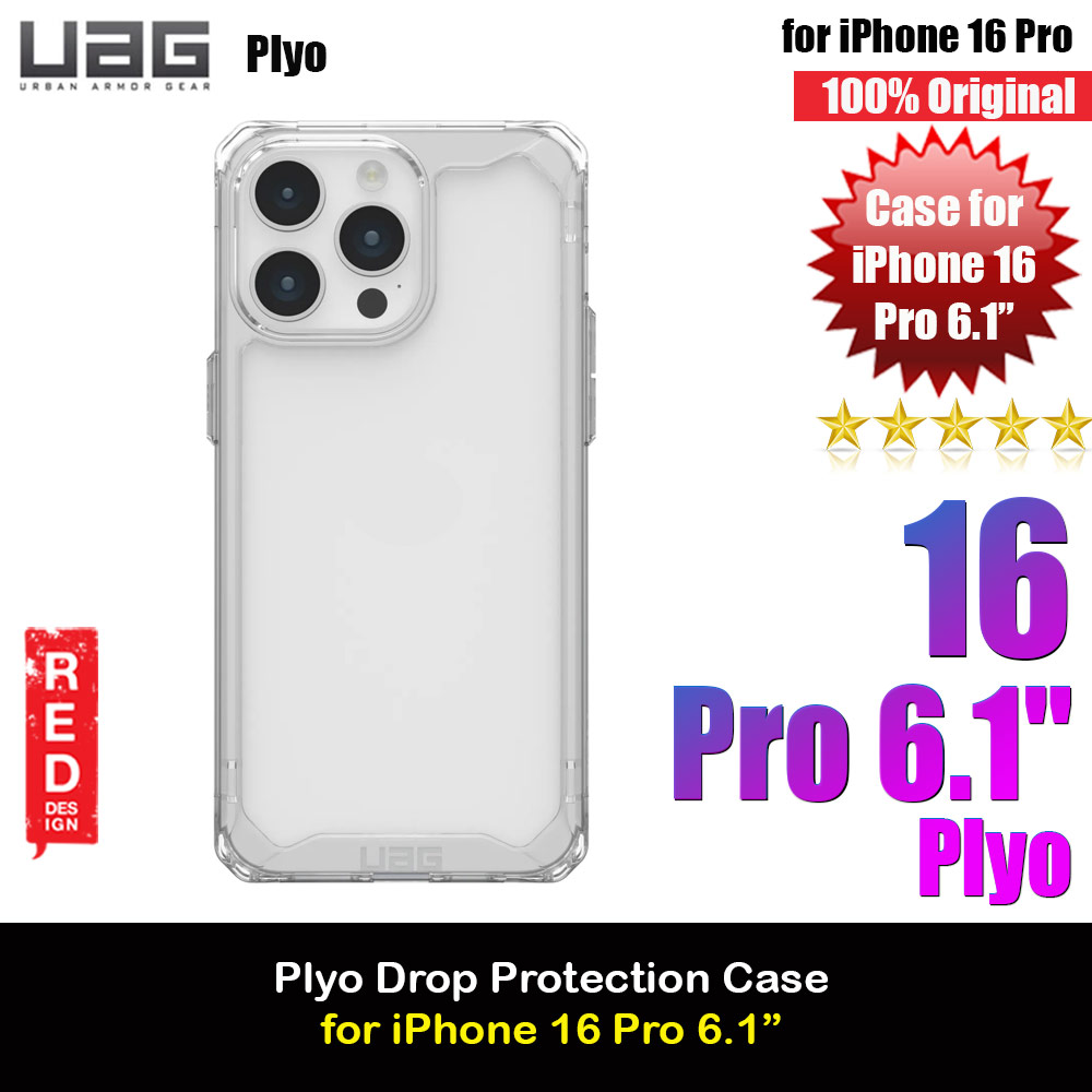 Picture of UAG Plyo Drop Proof Shock Impact Resistant Transparent Clear Case for iPhone 16 Pro 6.3 (Ice) Apple iPhone 16 Pro 6.3- Apple iPhone 16 Pro 6.3 Cases, Apple iPhone 16 Pro 6.3 Covers, iPad Cases and a wide selection of Apple iPhone 16 Pro 6.3 Accessories in Malaysia, Sabah, Sarawak and Singapore 