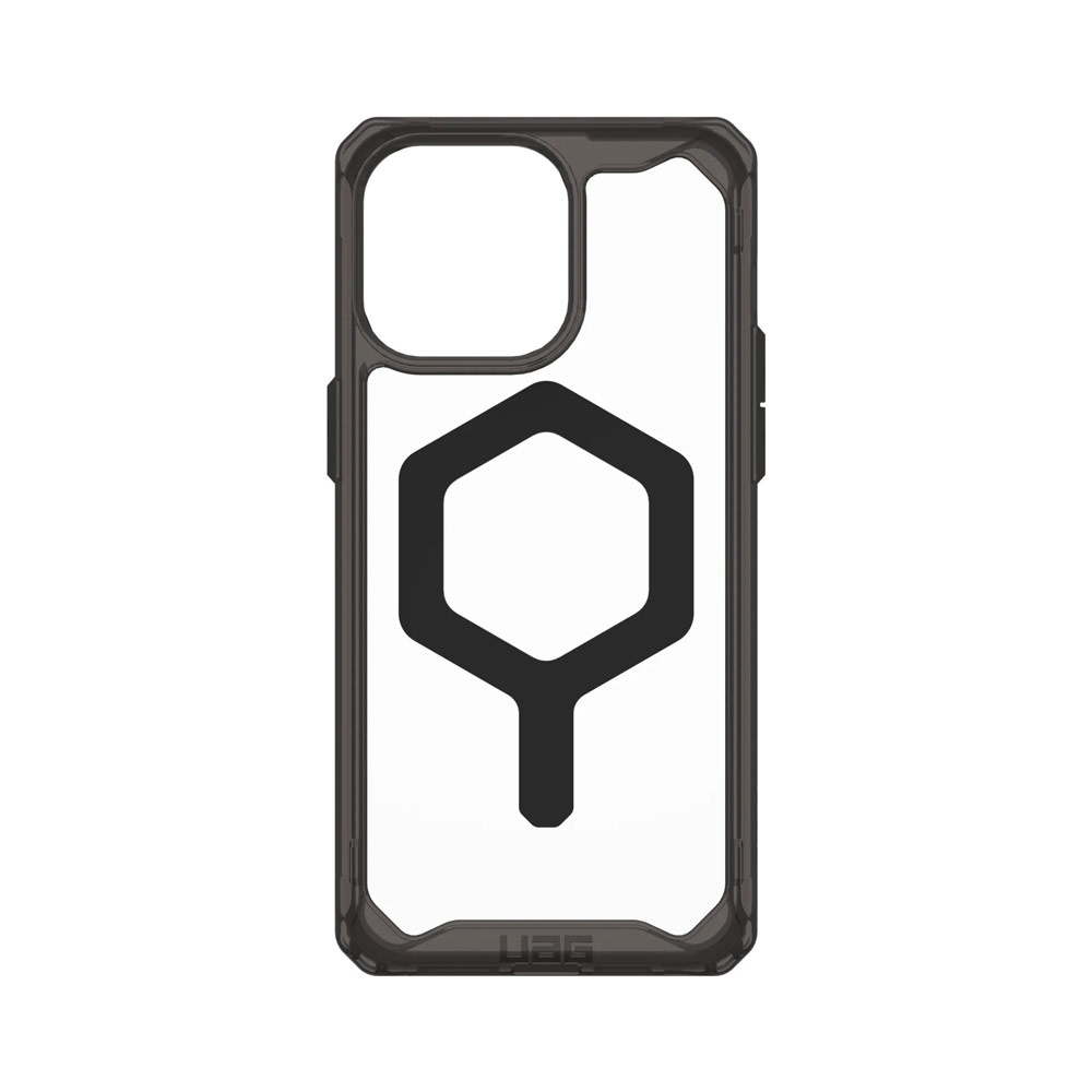 Picture of Apple iPhone 15 Pro 6.1 Case | UAG Plyo Magsafe Compatible Drop Proof Shock Impact Resistant Transparent Clear Case for iPhone 15 Pro 6.1 (Black Black)