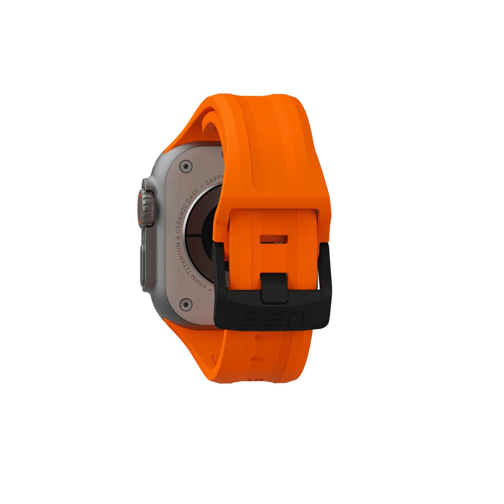 Picture of Apple Watch 10 46mm  | UAG Scout Silicone Strap for Apple Watch 44mm 45mm 46mm 49mm Ultra 1 2 3 (Orange)