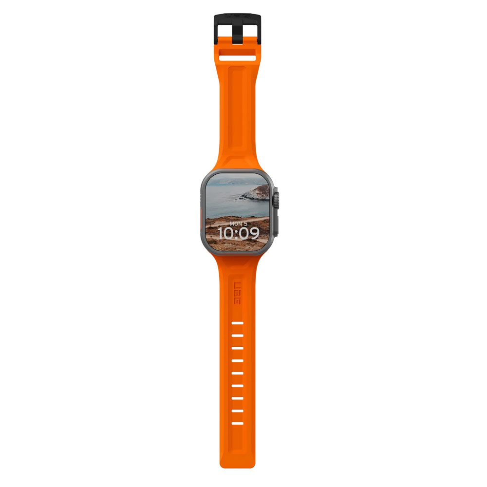 Picture of Apple Watch 10 46mm  | UAG Scout Silicone Strap for Apple Watch 44mm 45mm 46mm 49mm Ultra 1 2 3 (Orange)