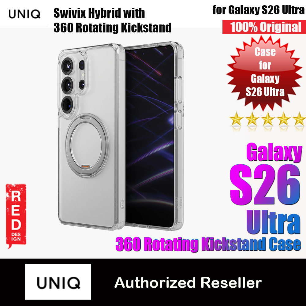 Picture of Uniq Swivix 360 Rotating Kickstand Case for Samsung Galaxy S26 Ultra (Lucent Clear) Samsung Galaxy S26 Ultra- Samsung Galaxy S26 Ultra Cases, Samsung Galaxy S26 Ultra Covers, iPad Cases and a wide selection of Samsung Galaxy S26 Ultra Accessories in Malaysia, Sabah, Sarawak and Singapore 