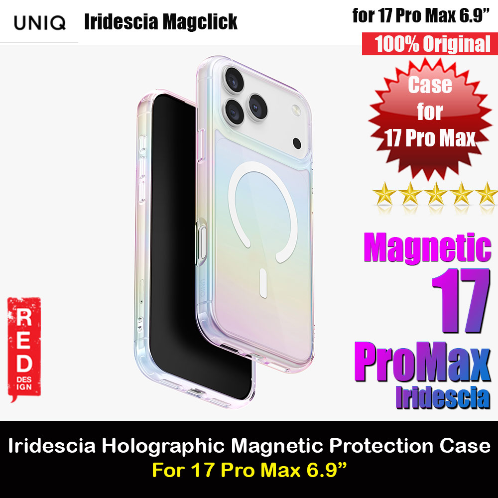 Picture of Uniq Iridescia Magclick Protection Holography Case for iPhone 17 Pro Max 6.9 (Holo Quartz) Apple iPhone 17 Pro Max 6.9- Apple iPhone 17 Pro Max 6.9 Cases, Apple iPhone 17 Pro Max 6.9 Covers, iPad Cases and a wide selection of Apple iPhone 17 Pro Max 6.9 Accessories in Malaysia, Sabah, Sarawak and Singapore 