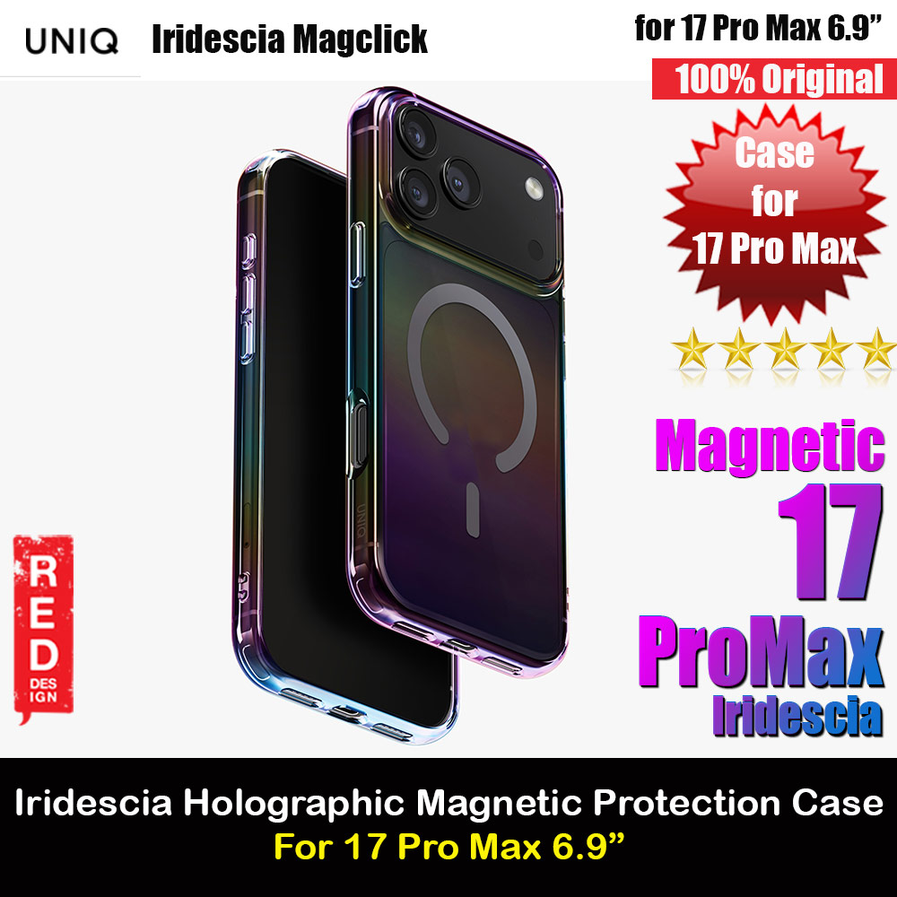 Picture of Uniq Iridescia Magclick Protection Holography Case for iPhone 17 Pro Max 6.9 (Midnight Quartz) Apple iPhone 17 Pro Max 6.9- Apple iPhone 17 Pro Max 6.9 Cases, Apple iPhone 17 Pro Max 6.9 Covers, iPad Cases and a wide selection of Apple iPhone 17 Pro Max 6.9 Accessories in Malaysia, Sabah, Sarawak and Singapore 