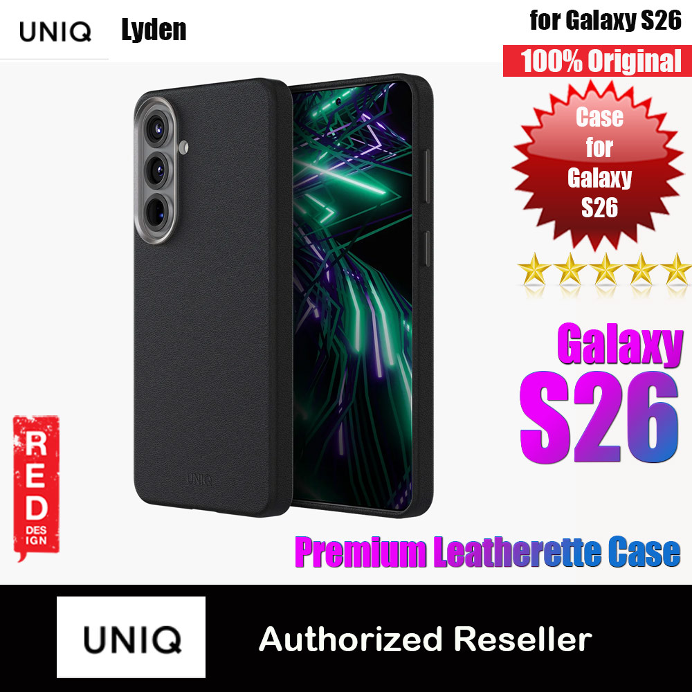 Picture of Uniq Lyden Vegan Leather MagClick Charging Case for Samsung Galaxy S26 (Dallas Black) Samsung Galaxy S26- Samsung Galaxy S26 Cases, Samsung Galaxy S26 Covers, iPad Cases and a wide selection of Samsung Galaxy S26 Accessories in Malaysia, Sabah, Sarawak and Singapore 