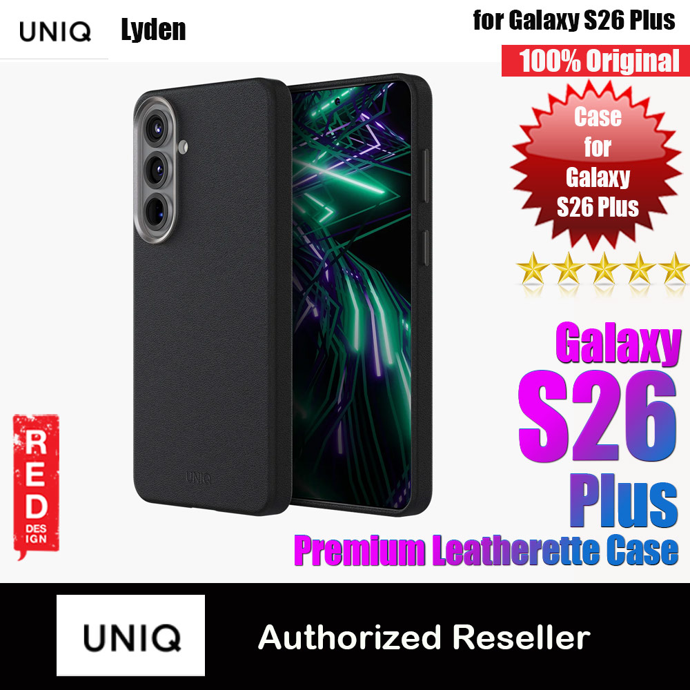Picture of Uniq Lyden Vegan Leather MagClick Charging Case for Samsung Galaxy S26 Plus (Dallas Black) Samsung Galaxy S26 Plus- Samsung Galaxy S26 Plus Cases, Samsung Galaxy S26 Plus Covers, iPad Cases and a wide selection of Samsung Galaxy S26 Plus Accessories in Malaysia, Sabah, Sarawak and Singapore 