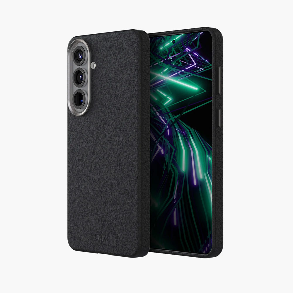 Picture of Samsung Galaxy S26 Case | Uniq Lyden Vegan Leather MagClick Charging Case for Samsung Galaxy S26 (Dallas Black)