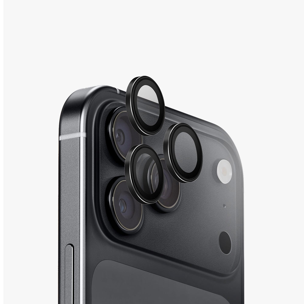 Picture of Apple iPhone 18 Pro Max  | Uniq Optix AluGuard Camera Aluminum Frame Anti Reflection HD Clarity Camera Lens Protector for iPhone 18 Pro iPhone 18 Pro Max - Graphite Black
