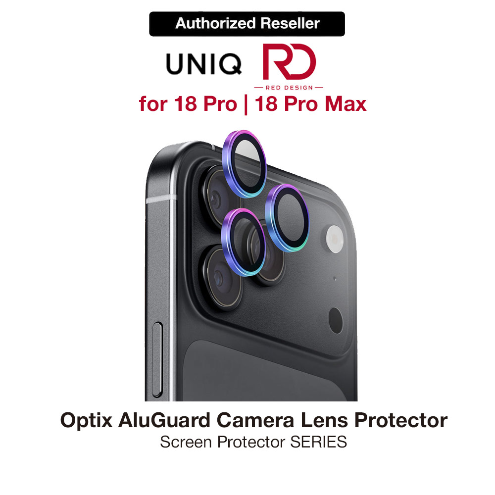 Picture of Uniq Optix AluGuard Camera Aluminum Frame Anti Reflection HD Clarity Camera Lens Protector for iPhone 18 Pro iPhone 18 Pro Max - Iridescent Apple iPhone 18 Pro- Apple iPhone 18 Pro Cases, Apple iPhone 18 Pro Covers, iPad Cases and a wide selection of Apple iPhone 18 Pro Accessories in Malaysia, Sabah, Sarawak and Singapore 