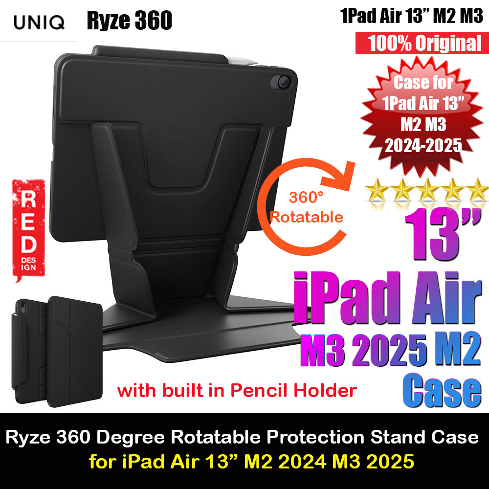 Picture of Uniq Ryze 360 Degree Rotatable Standable as Stand Holder Protection Case for iPad Air 13 M2 2024 M3 2025 (Lichen Green) Apple iPad Air 13 M3 2025- Apple iPad Air 13 M3 2025 Cases, Apple iPad Air 13 M3 2025 Covers, iPad Cases and a wide selection of Apple iPad Air 13 M3 2025 Accessories in Malaysia, Sabah, Sarawak and Singapore 