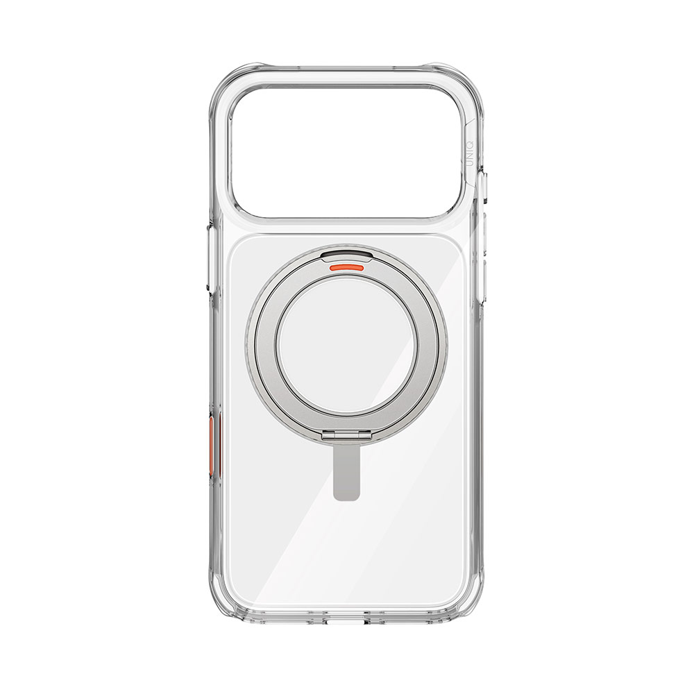 Picture of Apple iPhone 17 Pro 6.3 Case | Uniq Swivix Rotating 360 Kickstand Case Magclick Protection Case for iPhone 17 Pro  6.3 (Lucent Clear)