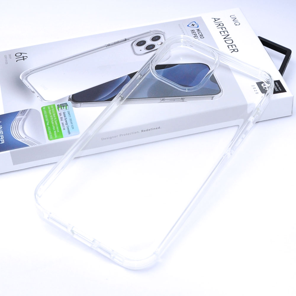 Picture of Apple iPhone 12 Pro Max 6.7 Case | Uniq Air Fender Slim Ultra Light Flex Soft Drop Protection Case for iPhone 12 Pro Max 6.7 (Clear)