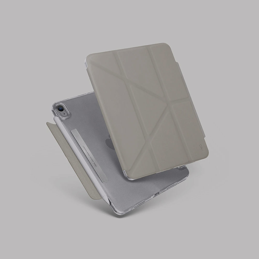 Picture of Apple iPad Mini 6 Case | Uniq Camden Flip Cover Stand Case for Apple iPad Mini 6 (Grey)