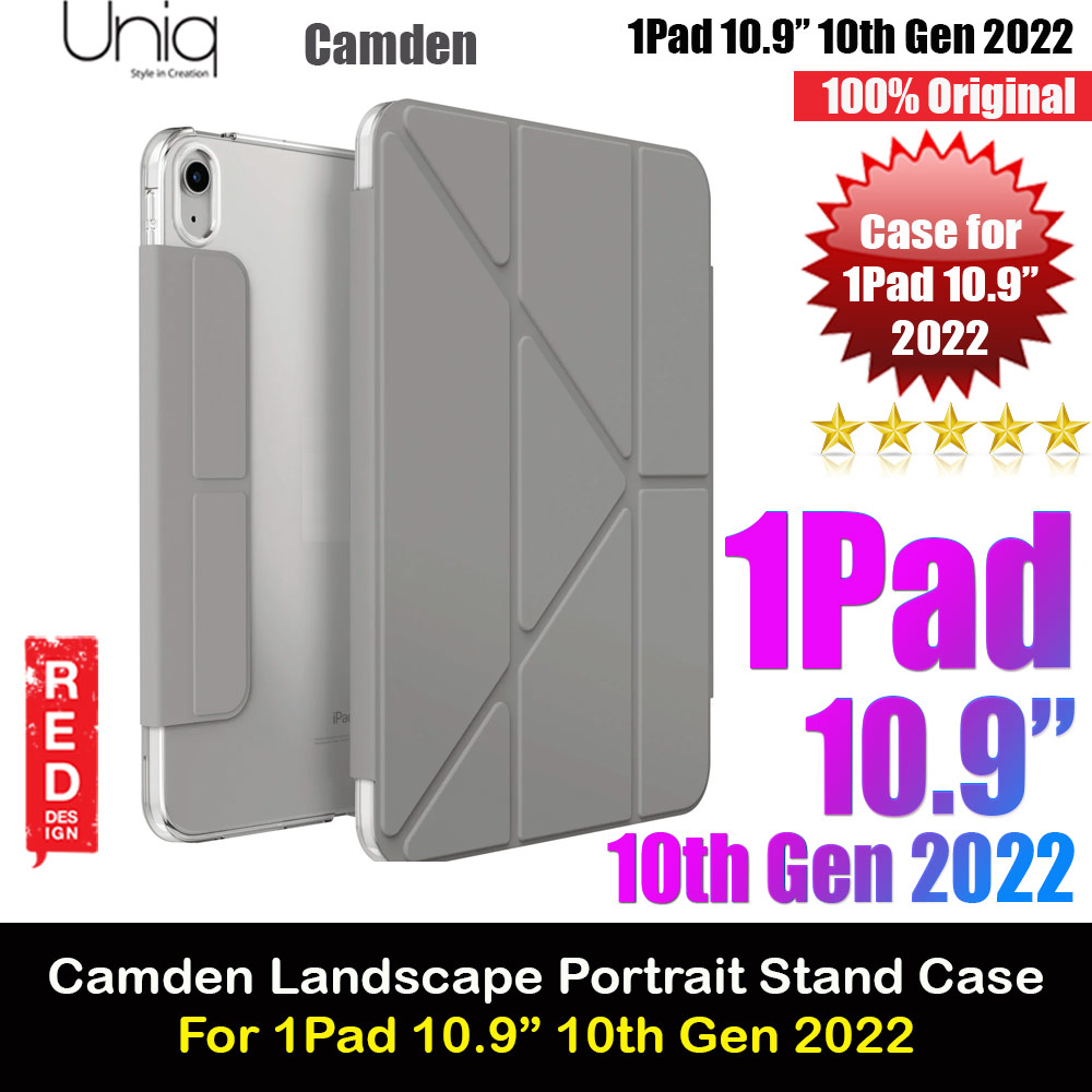 Picture of Uniq Camden Flip Cover Stand Case for Apple iPad 10.9 10th Gen 2022  (Grey) Apple iPad 10th Gen 10.9\" 2022- Apple iPad 10th Gen 10.9\" 2022 Cases, Apple iPad 10th Gen 10.9\" 2022 Covers, iPad Cases and a wide selection of Apple iPad 10th Gen 10.9\" 2022 Accessories in Malaysia, Sabah, Sarawak and Singapore 