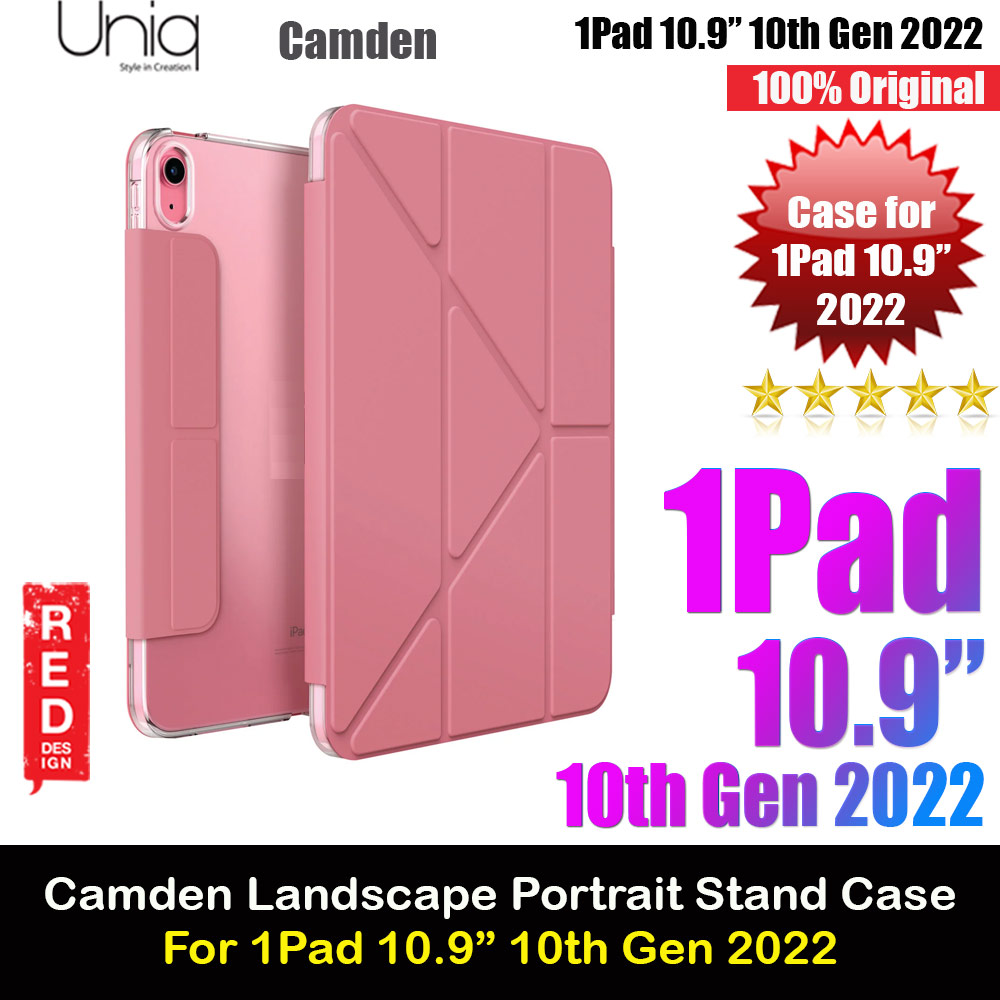 Picture of Uniq Camden Flip Cover Stand Case for Apple iPad 10.9 10th Gen 2022  (Pink) Apple iPad 10th Gen 10.9\" 2022- Apple iPad 10th Gen 10.9\" 2022 Cases, Apple iPad 10th Gen 10.9\" 2022 Covers, iPad Cases and a wide selection of Apple iPad 10th Gen 10.9\" 2022 Accessories in Malaysia, Sabah, Sarawak and Singapore 