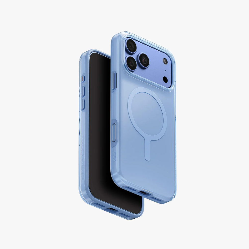 Picture of Apple iPhone 18 Pro Case | Uniq Clario MagClick Eco-Friendly Drop Protection Case with Camera Control Button for iPhone 18 Pro 6.3 - Cool Blue