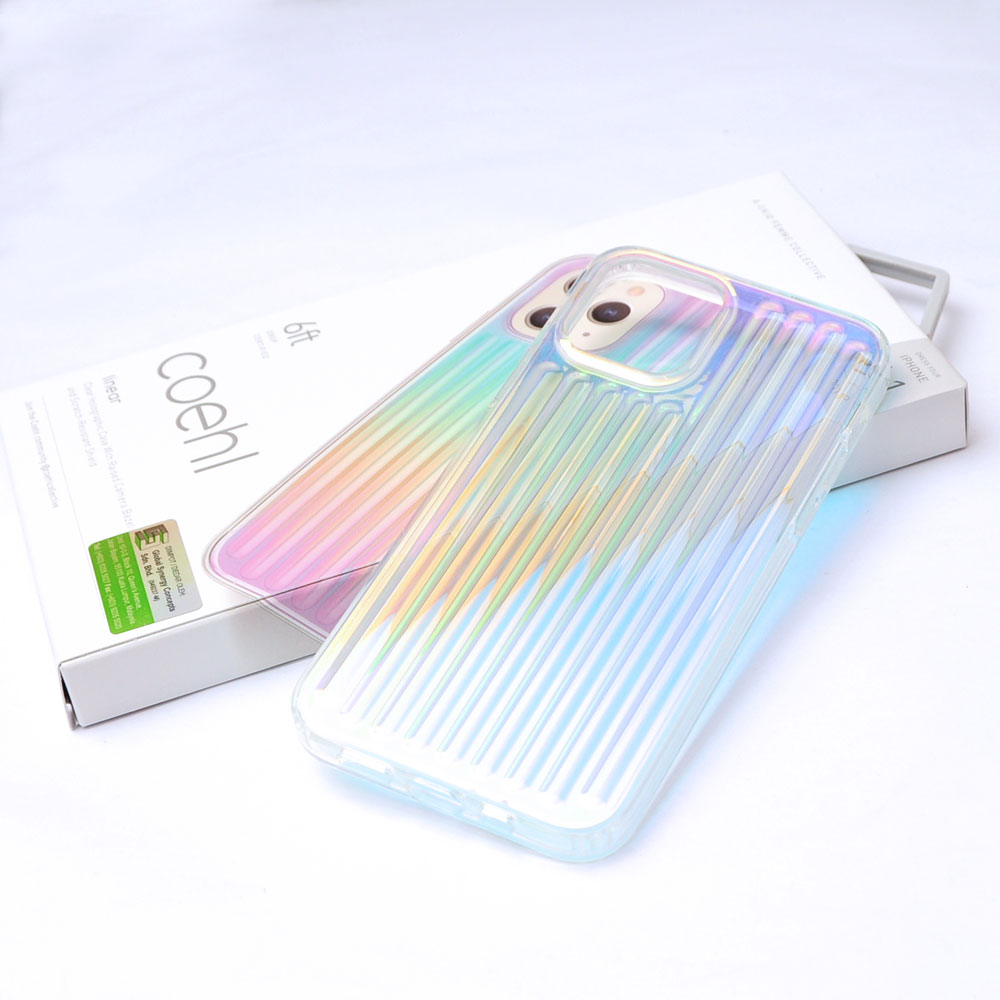 Picture of Apple iPhone 12 6.1 Case | Uniq Coehl Holography Soft Drop Protection Case for iPhone 12 iPhone 12 Pro 6.1 (Linear Iridescent)