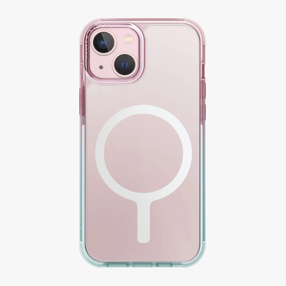Picture of Apple iPhone 15 6.1 Case | Uniq Magclick Combat Duo Hybrid Ultra Tough Drop Protection Magnetic Charge Compatible Case for iPhone 15 6.1 (Pastel)