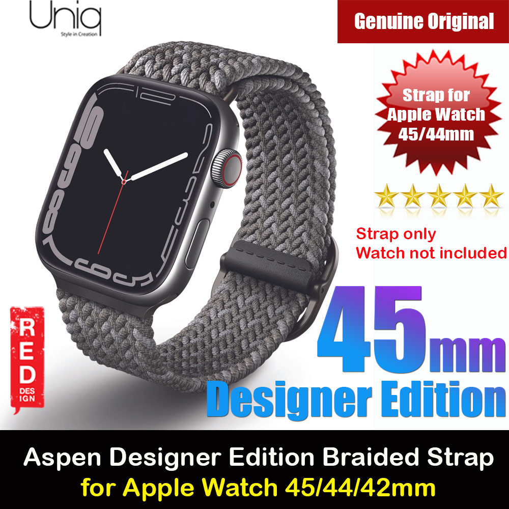 Picture of Uniq Aspen Designer Edition Woven Soft Breathable Comfort Strap for Apple Watch 42mm 44mm 45 Series 1 2 3 4 5 6 7 SE Nike (Grey) Apple Watch 42mm- Apple Watch 42mm Cases, Apple Watch 42mm Covers, iPad Cases and a wide selection of Apple Watch 42mm Accessories in Malaysia, Sabah, Sarawak and Singapore 